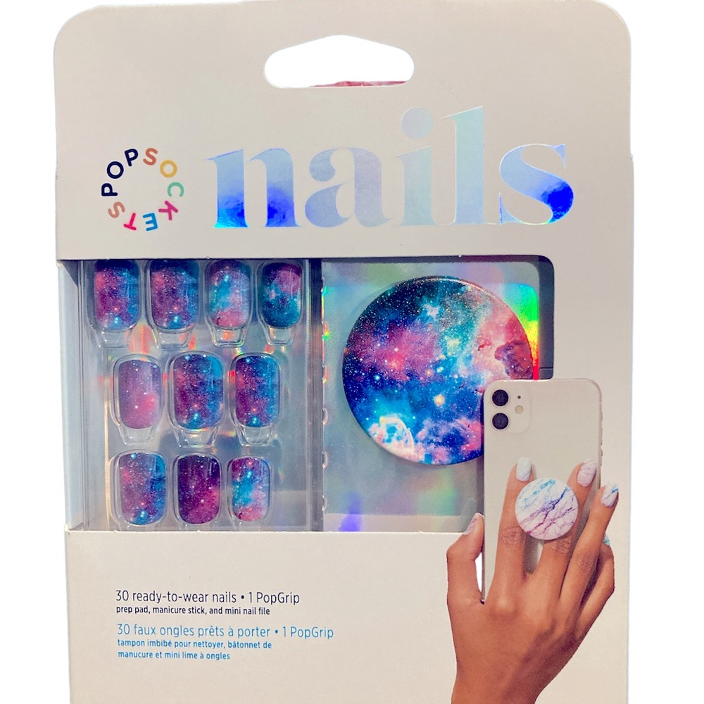 PopSocket + Nails - Blue Nebula